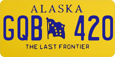 AK license plate GQB420