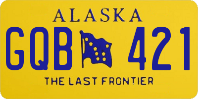 AK license plate GQB421