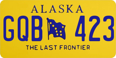 AK license plate GQB423