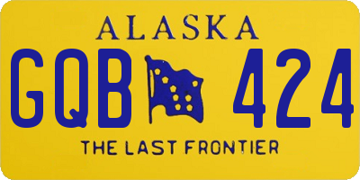 AK license plate GQB424