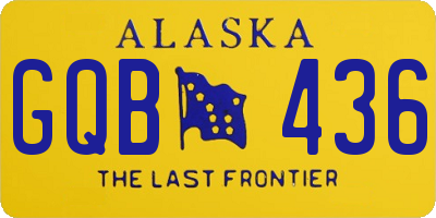 AK license plate GQB436