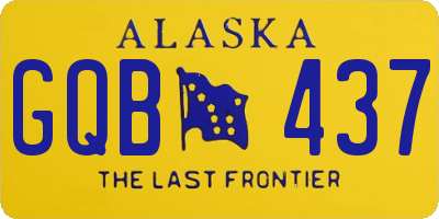AK license plate GQB437