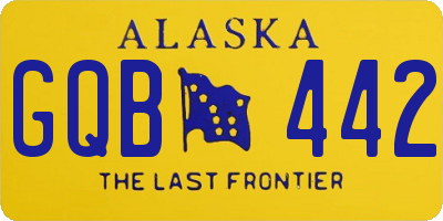 AK license plate GQB442