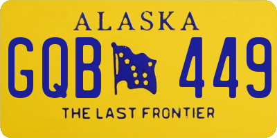 AK license plate GQB449