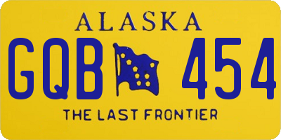 AK license plate GQB454