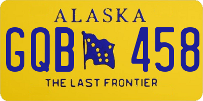 AK license plate GQB458