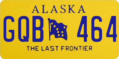 AK license plate GQB464