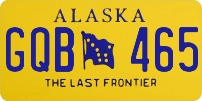 AK license plate GQB465