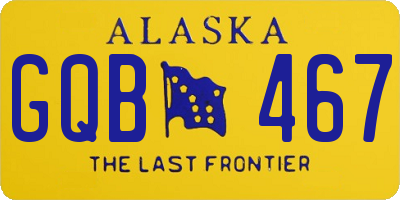 AK license plate GQB467