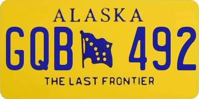 AK license plate GQB492