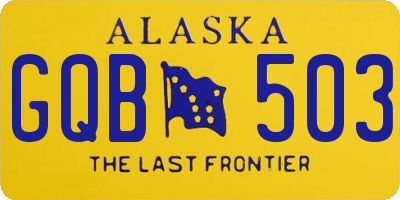 AK license plate GQB503