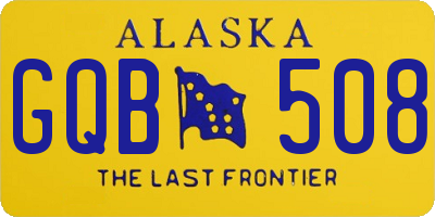 AK license plate GQB508