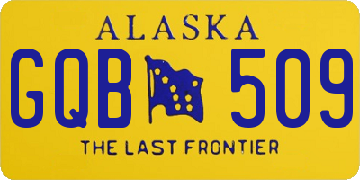 AK license plate GQB509