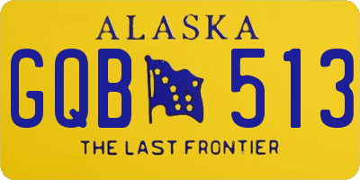 AK license plate GQB513