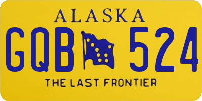 AK license plate GQB524