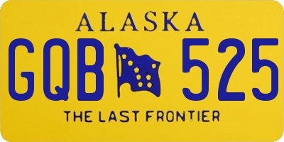 AK license plate GQB525