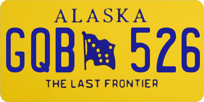 AK license plate GQB526