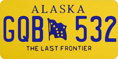 AK license plate GQB532