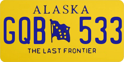 AK license plate GQB533