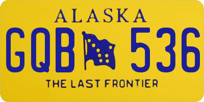 AK license plate GQB536