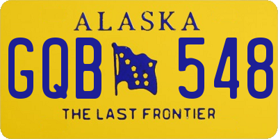 AK license plate GQB548