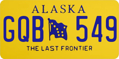 AK license plate GQB549