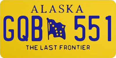 AK license plate GQB551