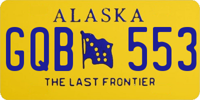 AK license plate GQB553