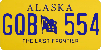 AK license plate GQB554