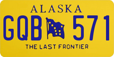 AK license plate GQB571
