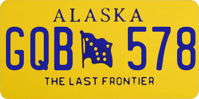 AK license plate GQB578