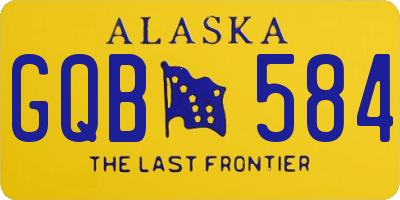 AK license plate GQB584