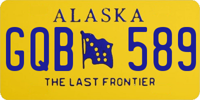 AK license plate GQB589