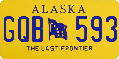 AK license plate GQB593