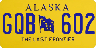 AK license plate GQB602