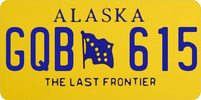 AK license plate GQB615