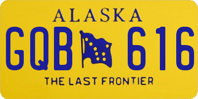 AK license plate GQB616