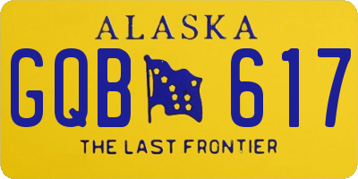 AK license plate GQB617
