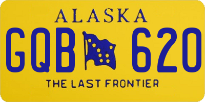AK license plate GQB620