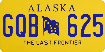 AK license plate GQB625
