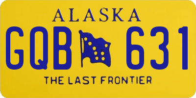 AK license plate GQB631