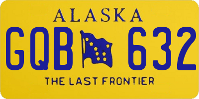 AK license plate GQB632