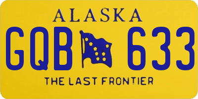 AK license plate GQB633