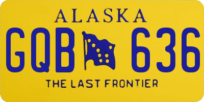 AK license plate GQB636