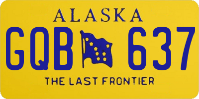 AK license plate GQB637