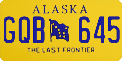 AK license plate GQB645