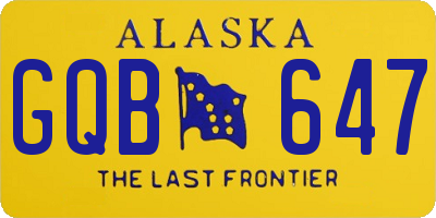 AK license plate GQB647