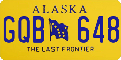 AK license plate GQB648