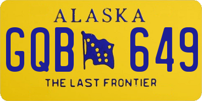 AK license plate GQB649