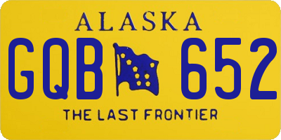 AK license plate GQB652